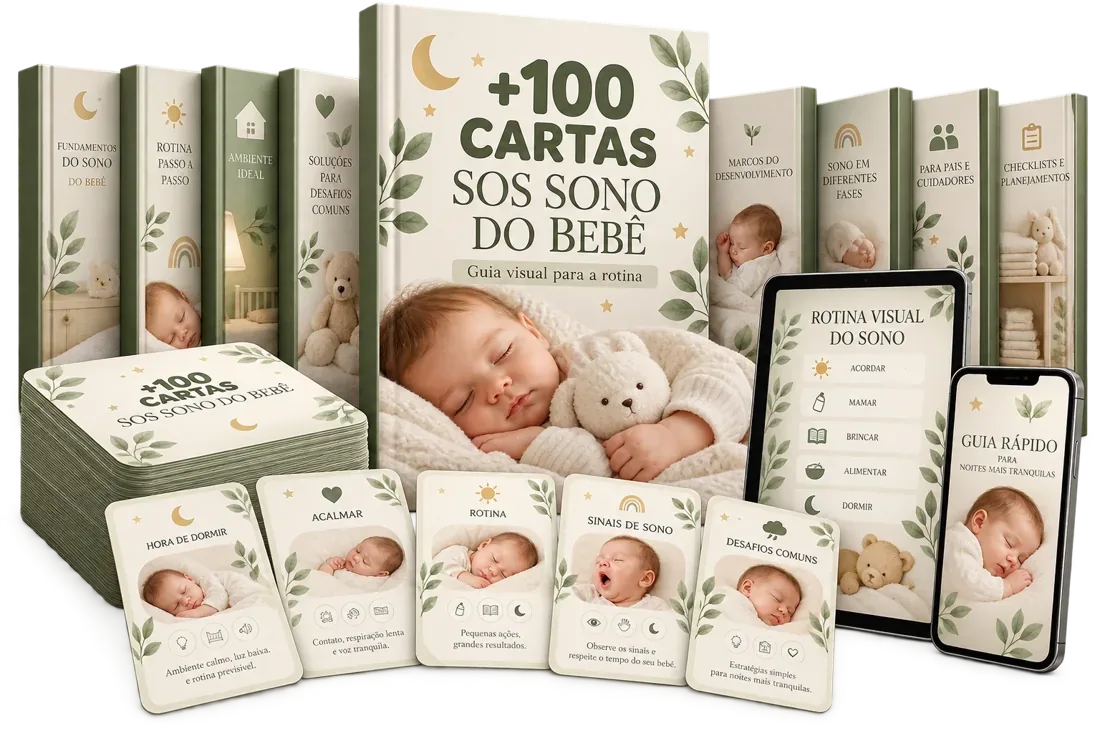 Kit digital +100 Cartas SOS Sono do Bebê